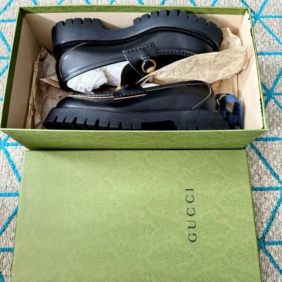 Gucci Shoes - NEW Gucci Women's Lug Sole Loafer with Horsebit | US Size 10.5